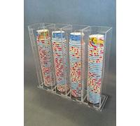 Astroplastic Espositore porta coppette gelato in Plexiglass 4 colonne