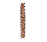 Astroplastic Espositore Porta Schedine e Gratta e Vinci da Parete, Plexiglass Trasparente (12 Tasche a Fila Unica)