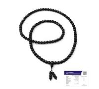 Astrotalk Karungali Malai Stretch 8 mm, perline originali Karungali Malai, 108+1 per protezione e pace, mala jap estensibile, mala spirituale unisex, regalo per uomo e donna, confezione regalo