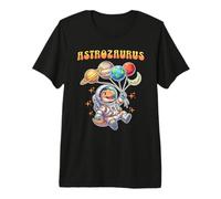 Astrozaurus Dinosauro Astronauta Spazio Pianeta Palloncini Dino Maglietta Premium