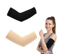 ASTRQLE 2 paia di maniche snellenti per braccio da donna, compressione rinforzante, avvolgente, shaper, rassodante per la pelle, aiuta a perdere grasso sulle braccia (nero + pelle)