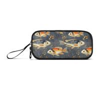 Astucci di grande capacità da donna, astuccio extra large per la scuola, must have con manico estetico pesciolini di pecora