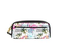 Astucci Flamingo And Uni-Corn Pool Floats With Palm Tree Astucci Cancelleria Portatile Astuccio Per Matite Multifunzione Borsa Per Matite Per Scuola Università Adolescente