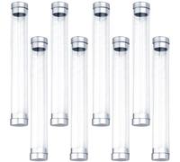 Astucci in plastica trasparente per penne a sfera, 8 pezzi, cilindrici trasparenti, contenitori per penne a sfera, scatole regalo per scuola e ufficio, Trasparente, 149x22mm/5.86x0.86in, Uff