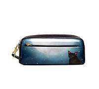 Astucci Matite Pumpkin Cat Black Bat Moon Astuccio Portapenne Durevole Astucci Portatile Custodia Porta Cancelleria Per Matite Ufficio Studenti