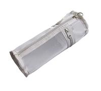 Astucci per matite in stile giapponese di grande capacità, organizer da scrivania per studenti, matite in rete trasparenti, stili giapponesi per il rientro a scuola, Grigio