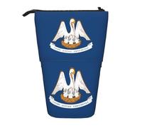 Astucci Portamatite Louisiana State Flag Slot Matite Astuccio Durevole Astuccio Portapenne In Piedi Grande Capacità Portamatite Borsa Per Ragazzi, Regalo, Ragazze