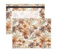 Astucci robusti cartelline tascabili per raccoglitori a 3 anelli, confezione da 2 pezzi, per insegnanti, classe del Ringraziamento, fiore e pigna