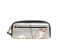 Astucci Two Hares Rabbits Sits On Umbrella Astuccio Scuola Con Scomparti Cartoleria Organizer Portatile Astucci Cancelleria Per Adulto Studenti Ufficio