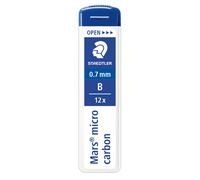 Astuccio 12 Mine Mars Micro - mina 0,7mm - gradazione B - Staedtler