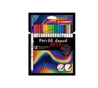 Astuccio 12 Pennarelli STABILO Pen 68 Brush Arty Line 568/12 - colori assortiti