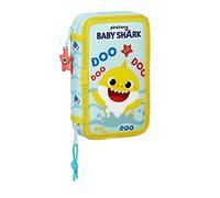 Astuccio 2 pian Baby Shark contiene 28 pezzi per la scuola + omaggio portachiavefischietto e penna colorata