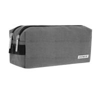 Astuccio 2 Zip Monocolore Grigio Melange