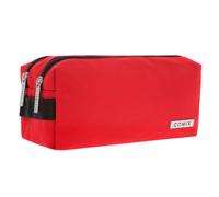 Astuccio 2 Zip Monocolore Rosso