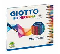 GIOTTO SUPERMINA 24 MATITE COLORATE PIU' COLORE E DURATA 3 8MM