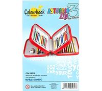 ASTUCCIO 3 ZIP COLOURBOOK CON MATERIALE GIOTTO