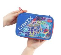 Astuccio 3 Zip Comix Bright Blu
