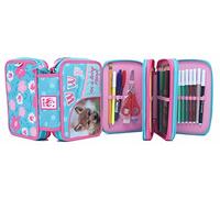 Astuccio 3 Zip Flowers Girl WWF