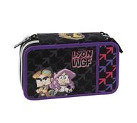 Astuccio 3 Zip Franco Cosimo Panini Lyon WGF: nero/viola
