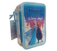Astuccio 3 zip frozen con cancelleria giotto - completo e colorato