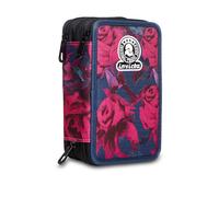 Invicta Astuccio Scuola 3 Zip, Fantasia Rose, Roses, Portapenne con Triplo Scomparto Completo di Penne, Matite e Colori, Scuola, Bambina Ragazza