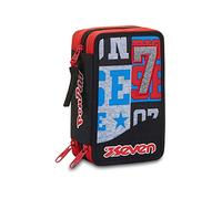 ASTUCCIO 3 ZIP PEN PAD Seven - TAKE THE FIELD - Attrezzato con Pennarelli, Matite, ecc. .