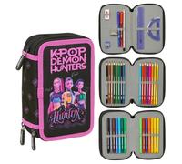 ASTUCCIO 3 ZIP SCUOLA HUNTRIX KPOP DEMON HUNTERS MULTISCOMPARTO - 8857