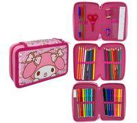 ASTUCCIO 3 ZIP SCUOLA MY MELODY SANRIO MULTISCOMPARTO PORTACOLORI GIOTTO - 1004E