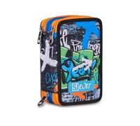 Astuccio 3 Zip Seven SJ Ever High Flames Portapenne Scuola Bambino Tre Scomparti