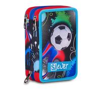 SJ GANG STYLE JAM GANG Astuccio Scuola 3 Zip, Sj Ever Fluid Game, Blu, Triplo Scomparto, Portapenne Attrezzato, 45 pezzi, Accessori Zaino, Scuola elementare, Bambino