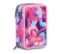 SJ GANG STYLE JAM GANG Astuccio Scuola 3 Zip, Sj Ever Pink Beat, Rosa, Triplo Scomparto, Portapenne Attrezzato, 45 pezzi, Accessori Zaino, Scuola elementare, Bambina