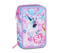Astuccio 3 Zip Sj Gang Glow Led Unicorn Girl 45 Pezzi