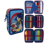 Astuccio 3 Zip Sonic 45 Pezzi con Pastelli e Pennarelli Giotto Giotto