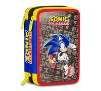 Astuccio 3 Zip Sonic The Hedgehog Speed Completo 44 Pezzi
