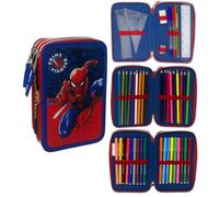 Astuccio 3 Zip Spider-Man Marvel 45 Pezzi con Pastelli e Pennarelli Giotto
