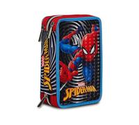 Astuccio Scuola 3 Zip Spiderman Seven Junior Portapenne Matite Multiscomparto