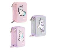 Astuccio 3 Zip Unicorn Colourbook