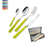 Astuccio 75 pezzi posate candy eme, Acciaio 18/10 AISI 304 Lucido manicatura acrilico multicolor