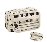 Astuccio - 9 scomparti Big Cat Cancelleria Zipper Box | L'astuccio per penne funge da scatola organizer per materiale scolastico, università, ufficio, studenti, bambini, adulti