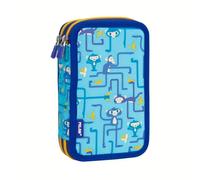Astuccio a 2 piani Milan tangled monkeys con accessori blu