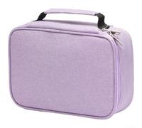 Astuccio a 72 scomparti a 5 strati, 23 x 16,5 cm, nero (viola) | Robusto tessuto in poliestere, resistente ai graffi, facile da pulire, resistente all'umidità, lunga durata
