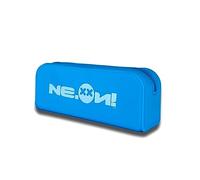 Astuccio a bauletto in silicone Ne.On Milano. Pratico astuccio per la scuola e l'ufficio. Porta accessori da viaggio. Astuccio porta cavi e caricvbatteria (Azzurro Pastello)