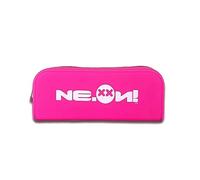 Astuccio a bauletto in silicone Ne.On Milano. Pratico astuccio per la scuola e l'ufficio. Porta accessori da viaggio. Astuccio porta cavi e caricvbatteria (Fuxia Fluo)