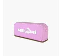 Astuccio a bauletto in silicone Ne.On Milano. Pratico astuccio per la scuola e l'ufficio. Porta accessori da viaggio. Astuccio porta cavi e caricvbatteria (Rosa Pastello)
