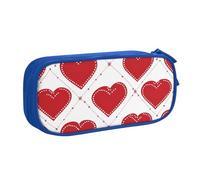 Astuccio a forma di cuore per ragazzi e ragazze, romantico astuccio per penne grande, organizer per cancelleria da scrivania, astuccio per matite per scuola e ufficio, borsa per il trucco con cerniera