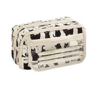 Astuccio a forma di gatto, con 9 scomparti, grande organizer per | Astuccio per pennarelli, materiale scolastico, ufficio, casa, bambini, ragazze, adulti e così via