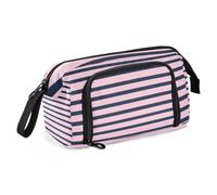 Astuccio a righe nere e lavanda, grande capacità, extra large, multifunzionale, per studenti universitari, scuole, must, lapiceros para mujer