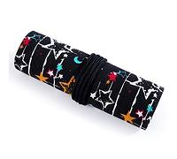 Astuccio arrotolabile con 36/48/72 fori, in tela, per cancelleria, penne, scuola, studenti, articoli artistici, penalità, regalo per bambini, 36 fori