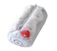 Astuccio arrotolabile - grazioso astuccio in peluche con motivo a torta, grande capacità, organizer per trucchi, per ragazze, studenti, scuola, ufficio, viaggi, cosmetici, idea regalo, Blu, Fare