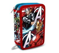 Astuccio Avengers 3 ZIP Triplo Scomparto Accessoriato Completo Scuola Bambino